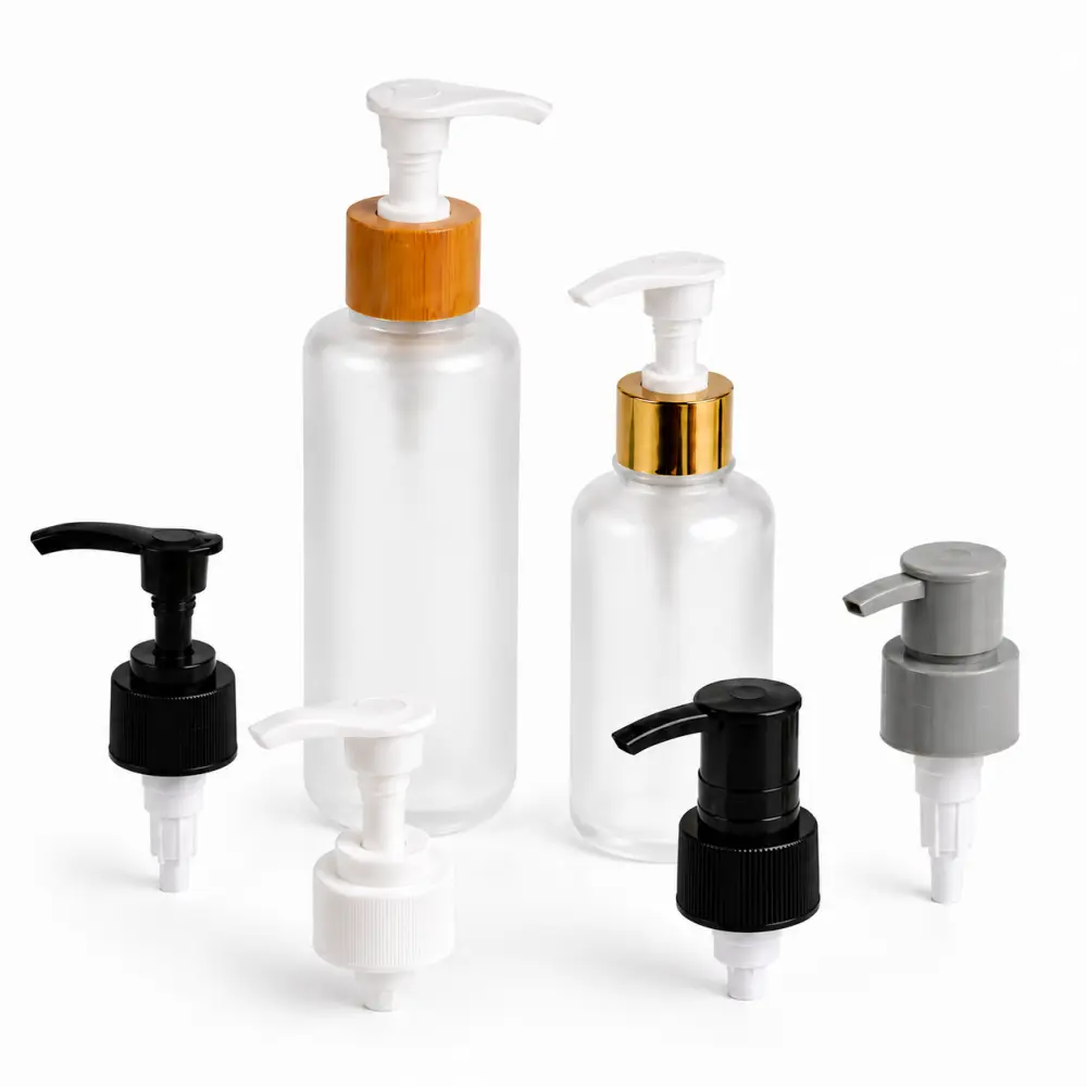 Custom cosmetic lotion pumps for skincare and beauty packaging