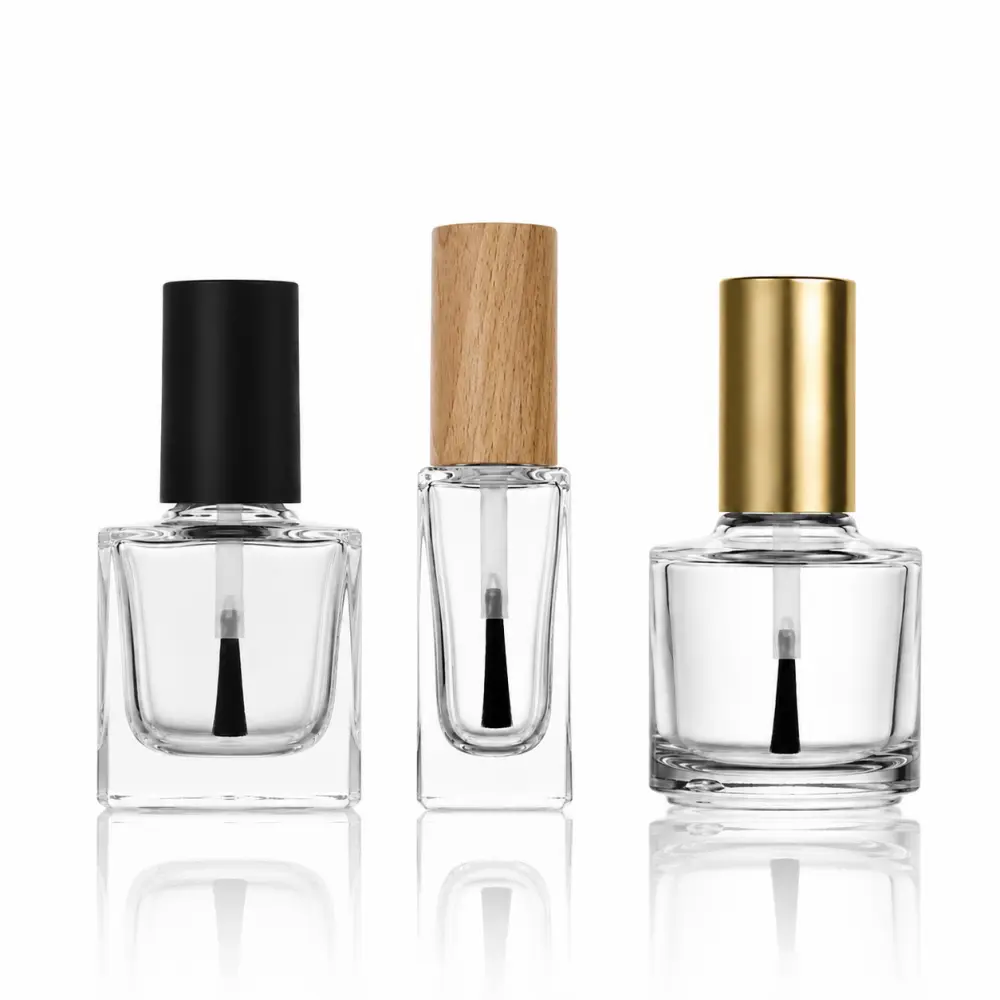 Custom nail polish glass bottles with coordinated caps