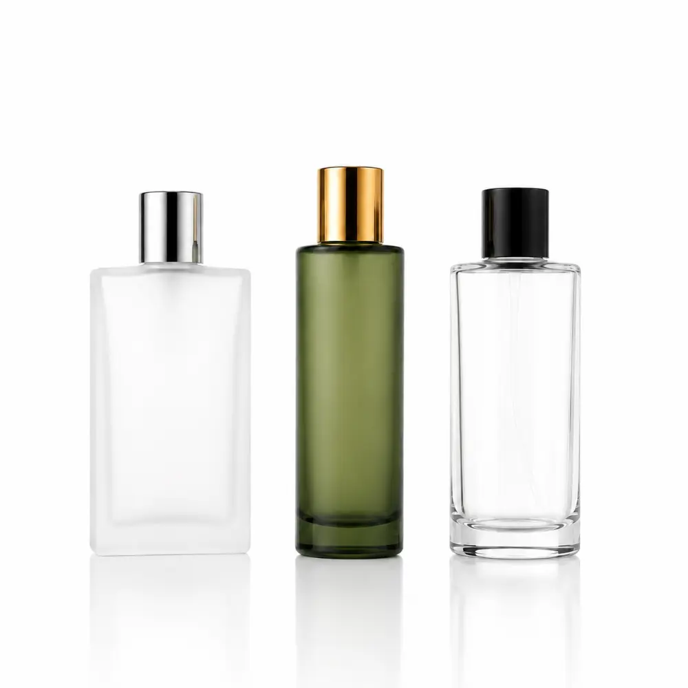 Custom toner glass bottles in different colors and sizes