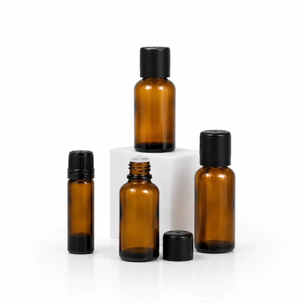 Custom Euro dropper glass bottles for essential oil packaging