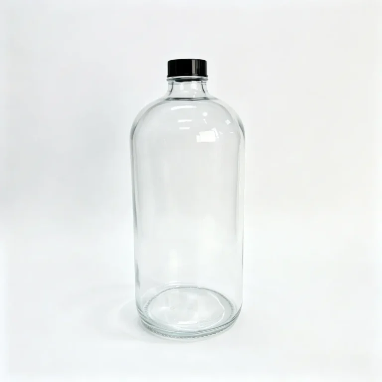 1000ml Clear Boston Round Bottle Wholesale for Custom Packaging