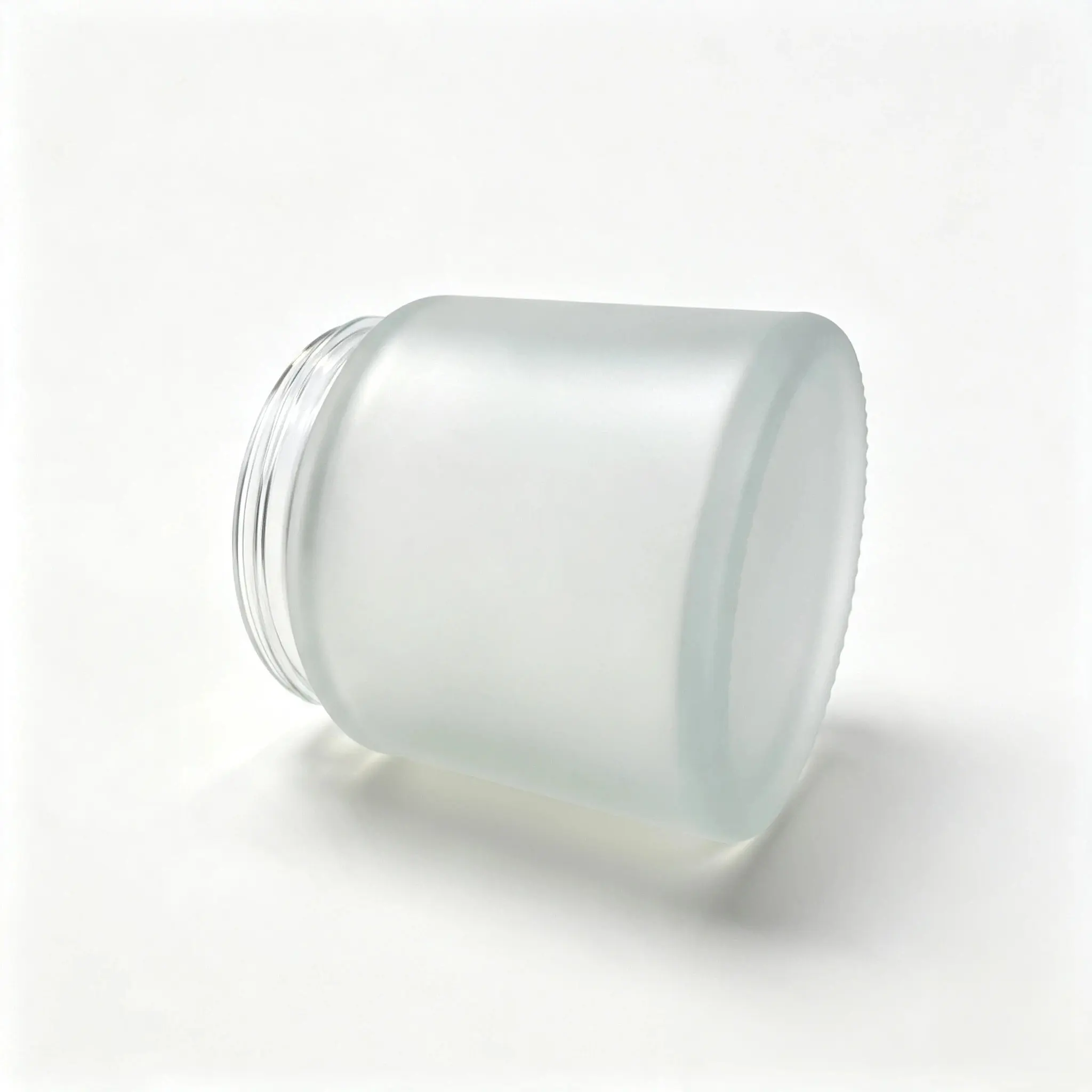 100g Glass Face Cream Jar Side Structure Side structure of the 100g glass face cream jar showing its round profile and container proportions