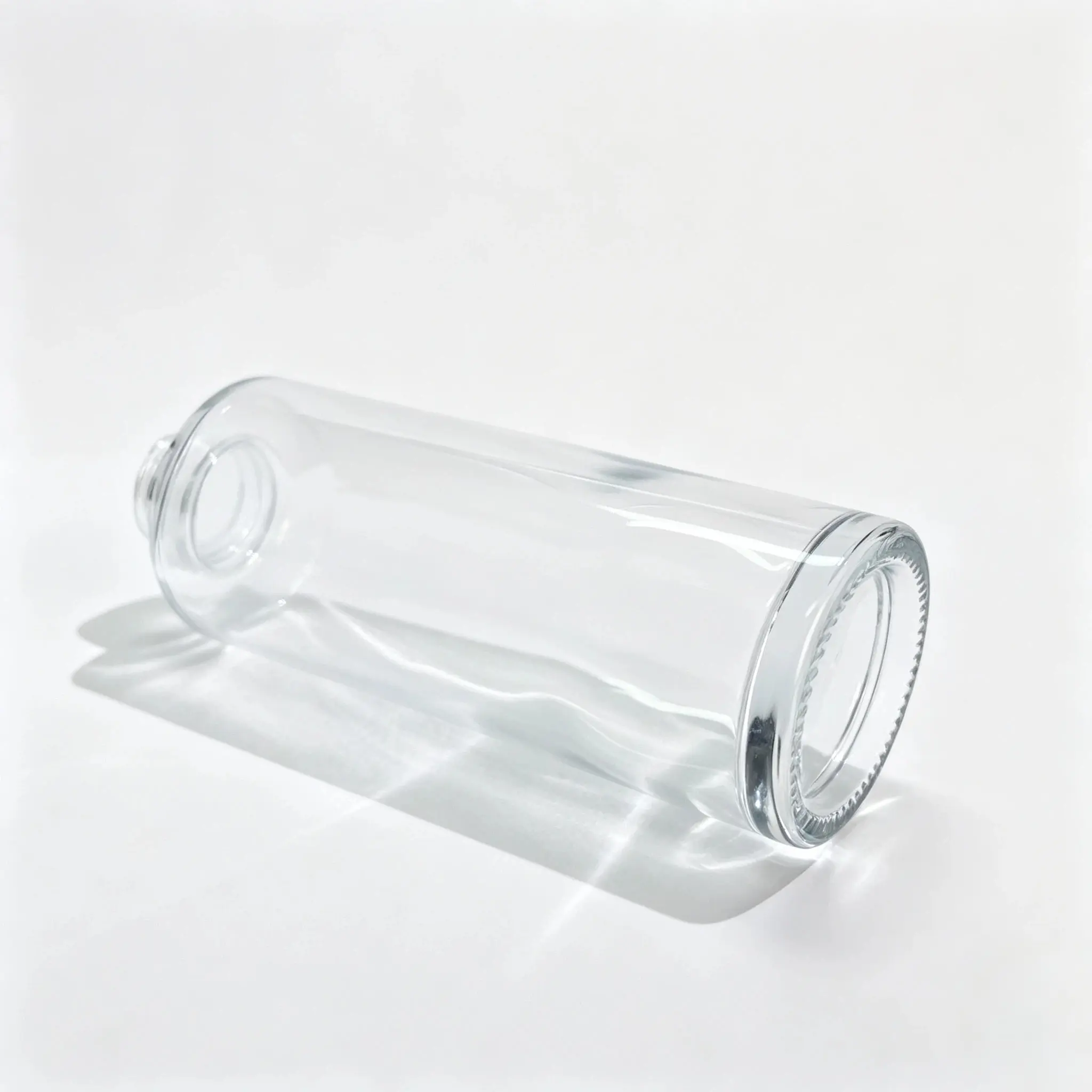100ml Facial Toner Glass Bottle Side Structure Side profile of the 100ml facial toner glass bottle showing its bottle body structure