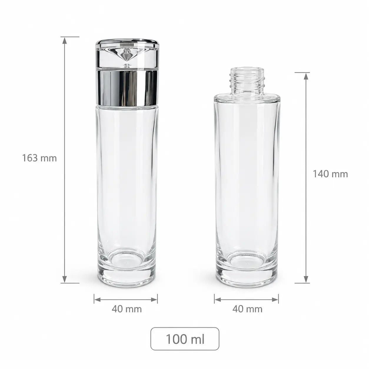 100ml Glass Lotion Pump Bottle Dimensions and Capacity 100ml Glass Lotion Pump Bottle dimensions and capacity information