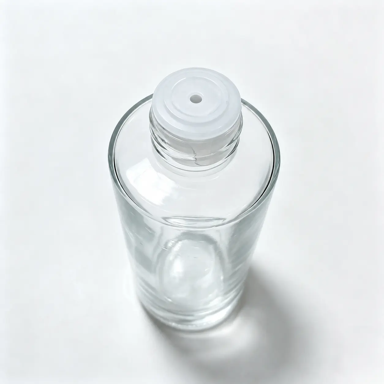 100ml Glass Lotion Pump Bottle Neck Opening Detail 100ml Glass Lotion Pump Bottle neck opening and pump connection detail