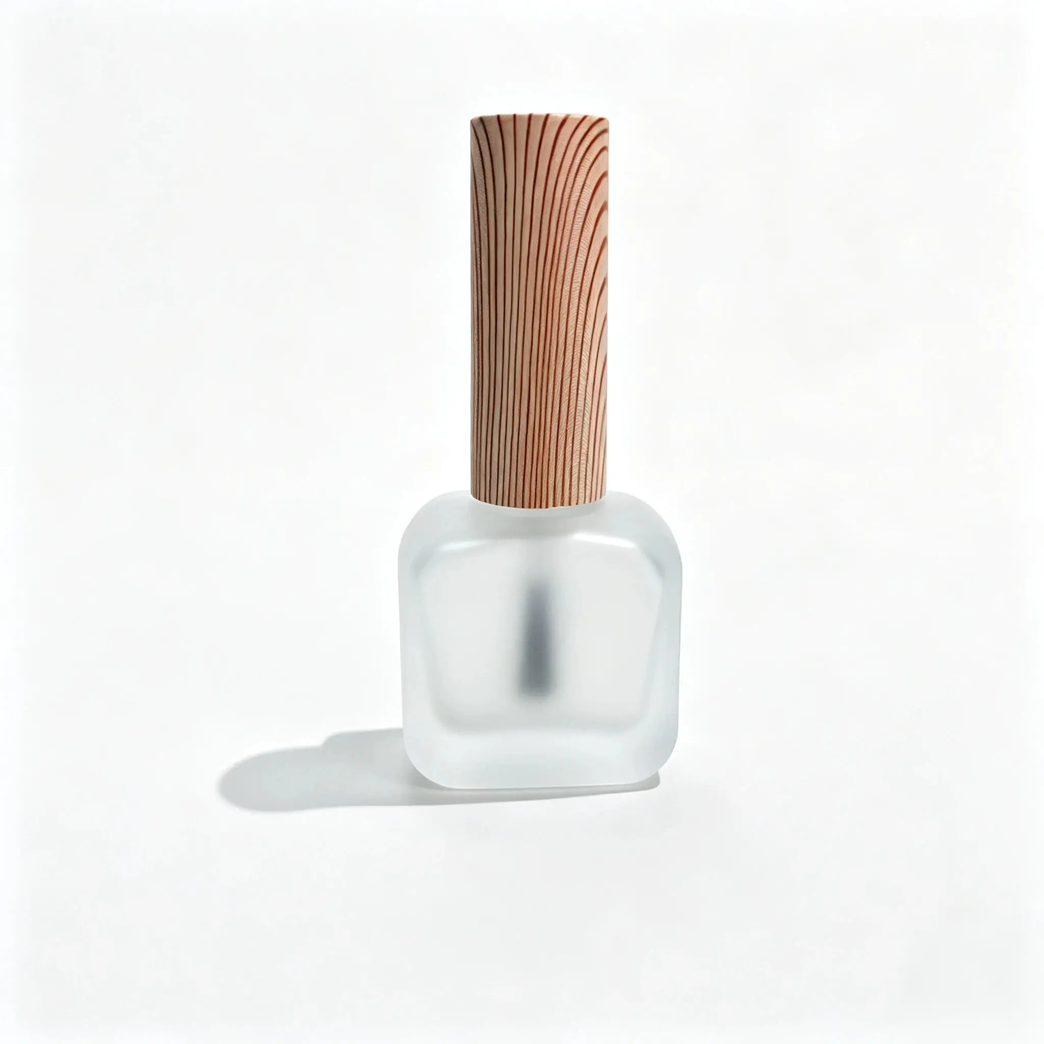 10ml Custom Printed Nail Polish Bottle Front View Front view of the complete 10ml custom printed nail polish bottle with fitted cap