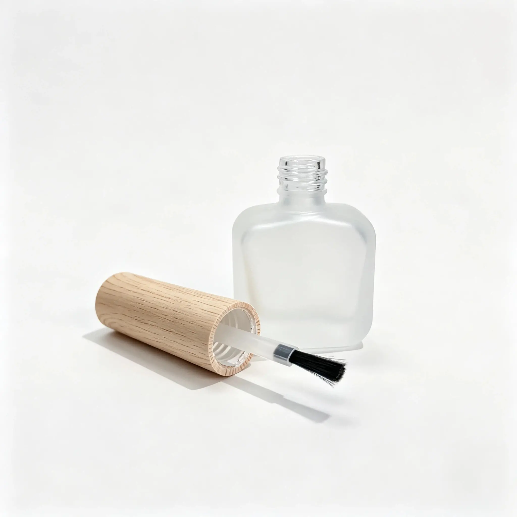 10ml Custom Printed Nail Polish Bottle with Cap and Brush 10ml custom printed nail polish bottle displayed with cap and brush components