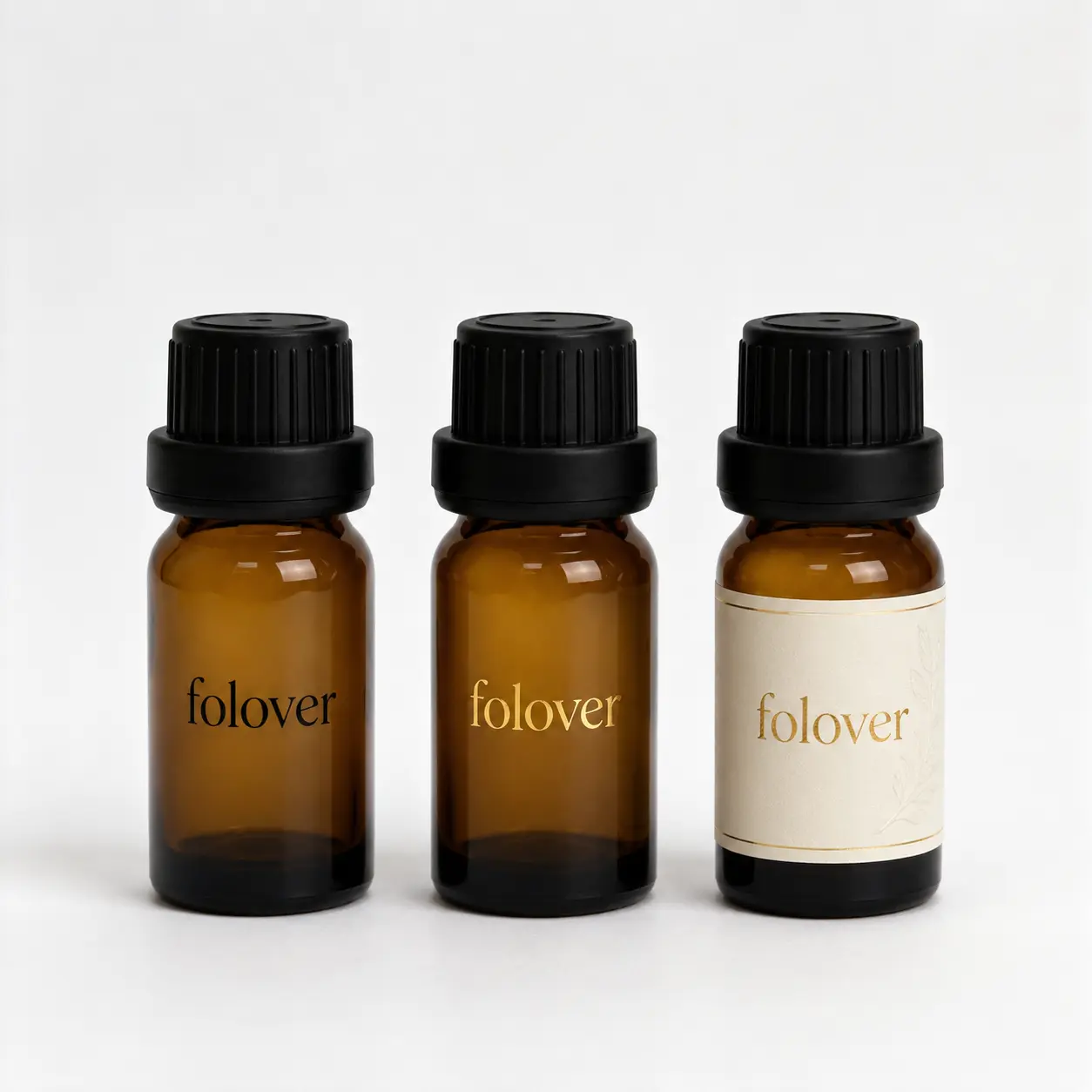 10ml Euro dropper essential oil bottle showing a custom logo decoration reference on the bottle surface