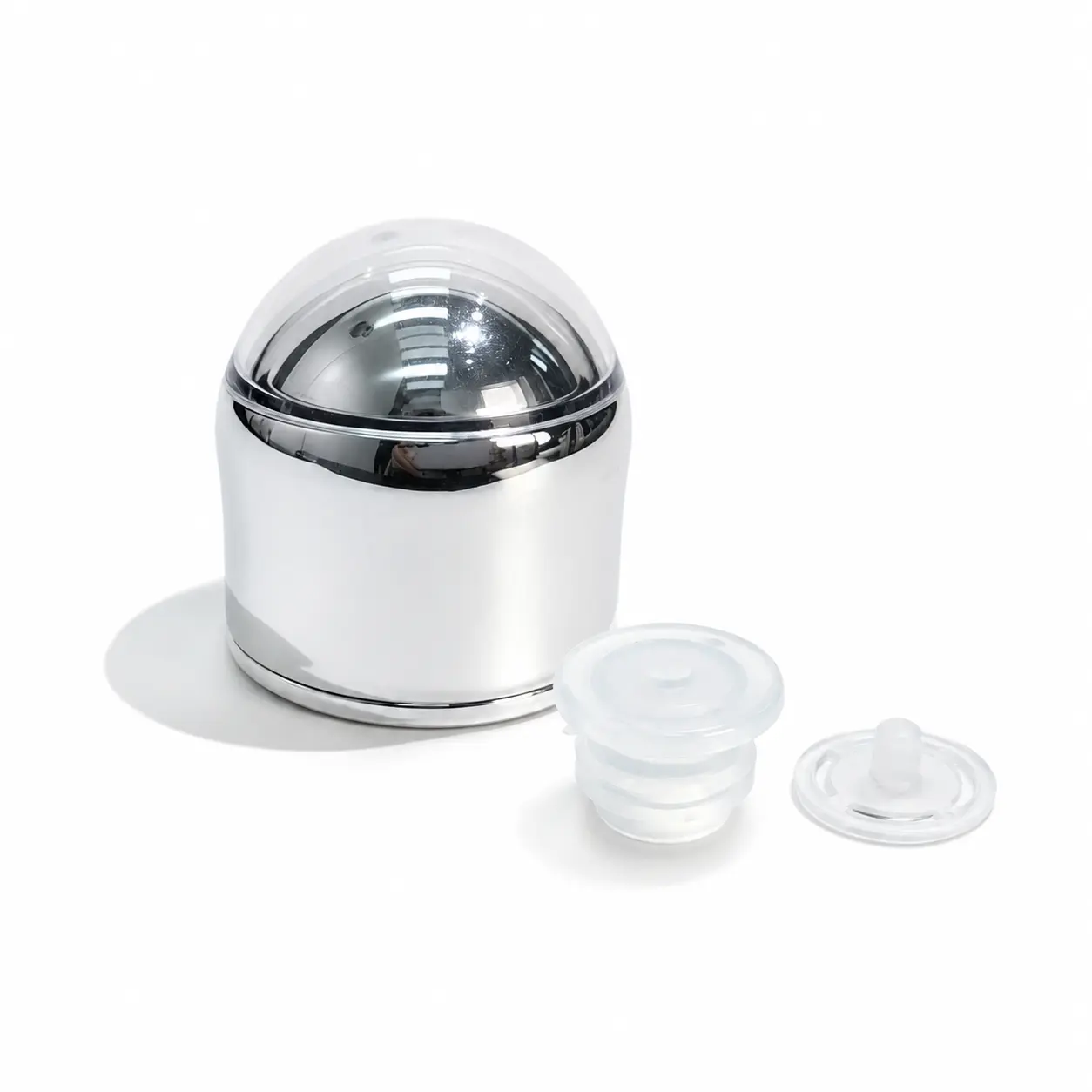 150ml Toner Bottle Cap and Inner Plug Detail 150ml toner bottle cap and inner plug components for packaging matching
