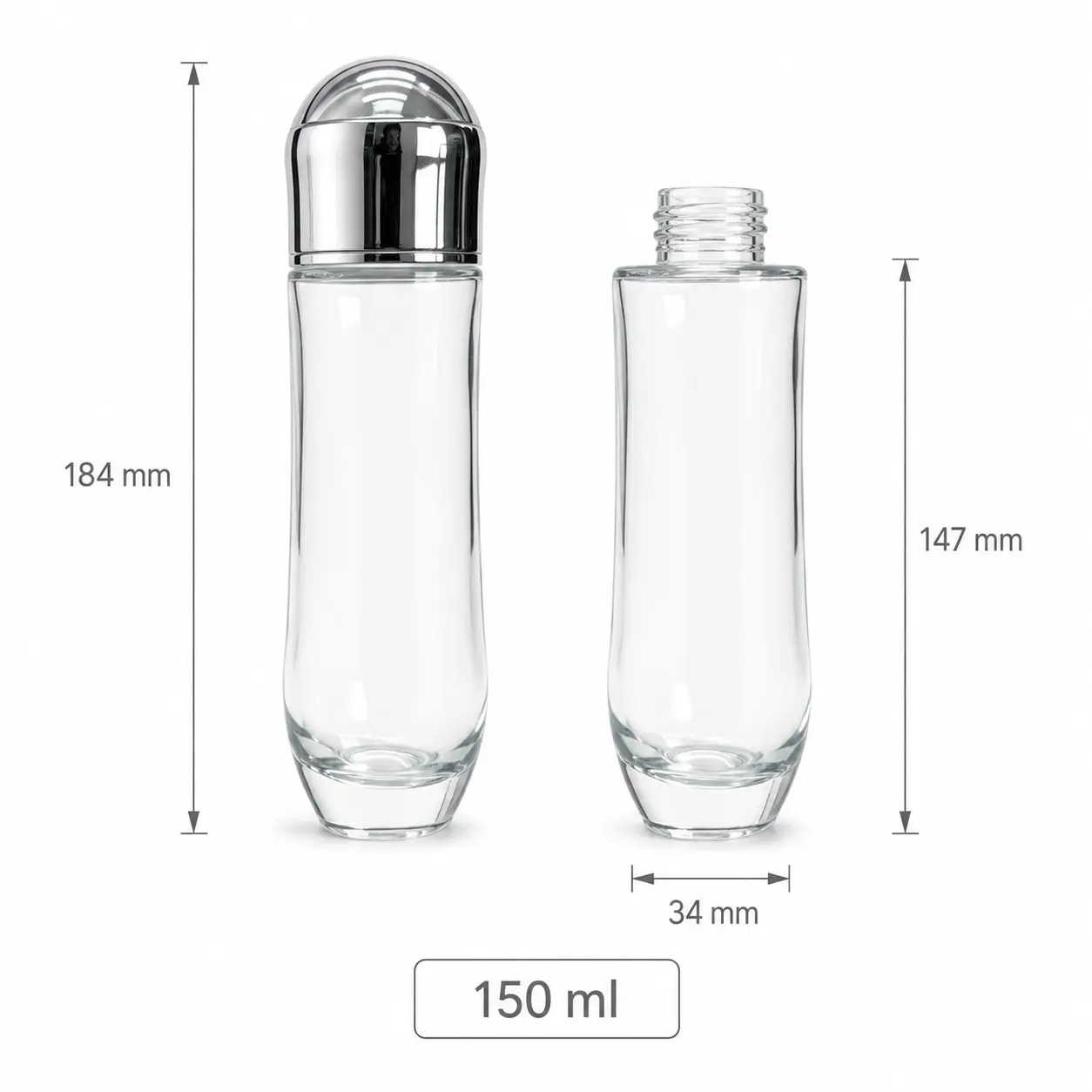 150ml Toner Bottle Dimensions and Capacity 150ml toner bottle dimensions and capacity reference for packaging evaluation