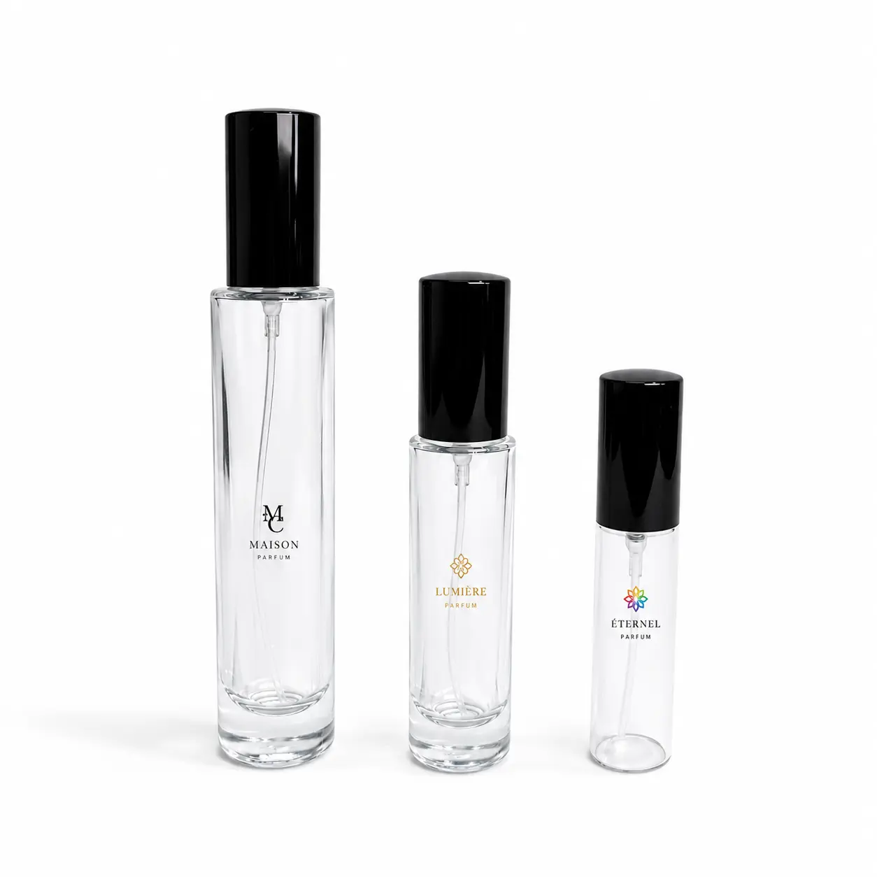 15ml Custom Portable Glass Perfume Spray Bottle Logo Customization 15ml custom portable glass perfume spray bottle showing a logo decoration reference on the slim bottle surface