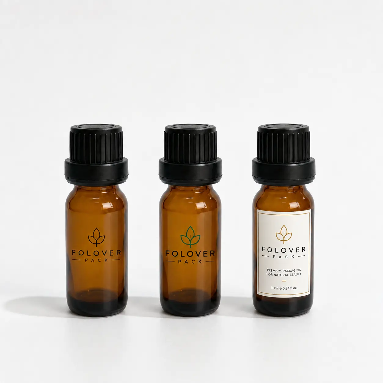 15ml Euro Dropper Essential Oil Bottle Logo Printing 15ml Euro dropper essential oil bottle showing a customized logo printing reference on the bottle surface