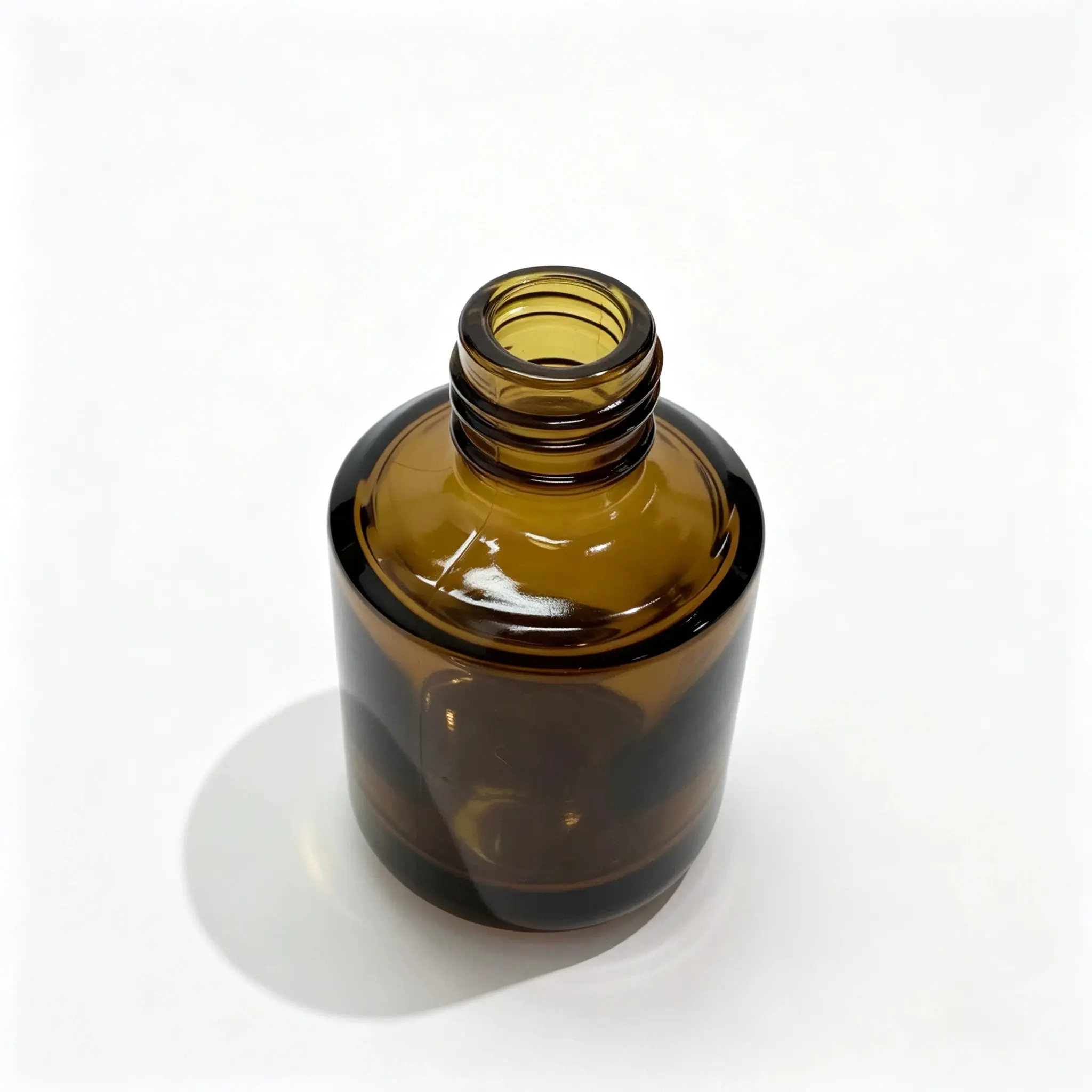 15ml Nail Polish Bottle Neck Opening Detail Close view of the 15ml nail polish bottle neck opening for cap and brush component matching