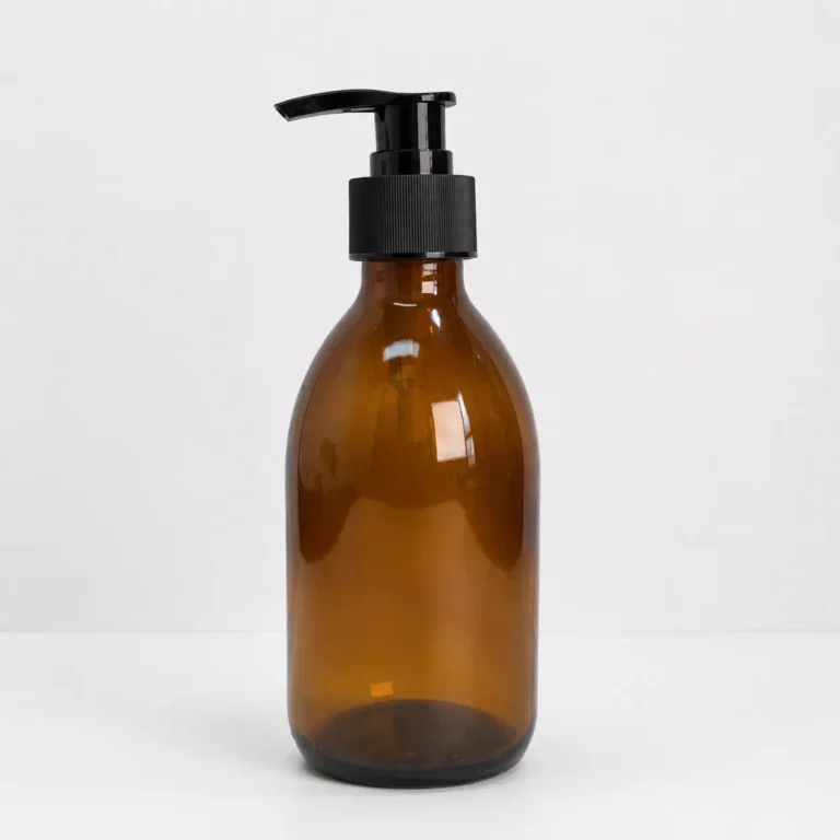 300ml Boston Round Amber Bottles Lotion Pump Wholesale