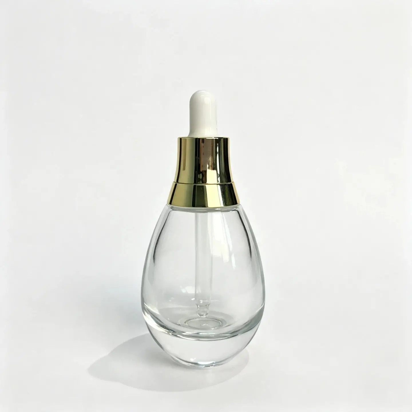 30ml Glass Serum Dropper Bottle Front View 30ml Glass Serum Dropper Bottle shown from the front with the complete dropper closure assembled