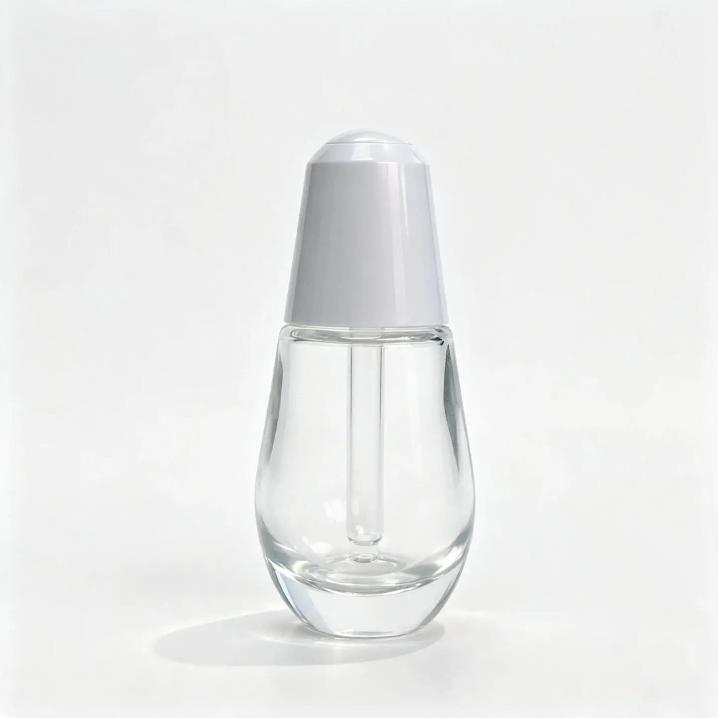 30ml Glass Serum Dropper Bottle Front View Front view of the complete 30ml glass serum dropper bottle with assembled dropper closure