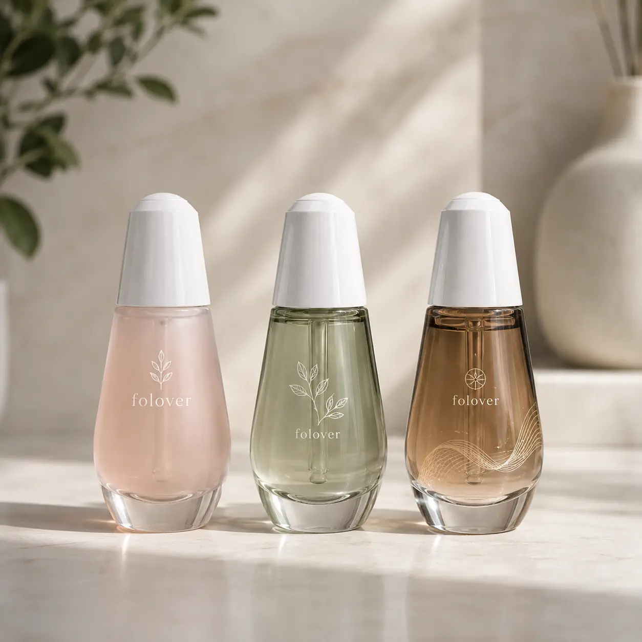 30ml Glass Serum Dropper Bottle Printing Color Reference 30ml glass serum dropper bottles showing different printing colors and decoration treatments for custom packaging reference