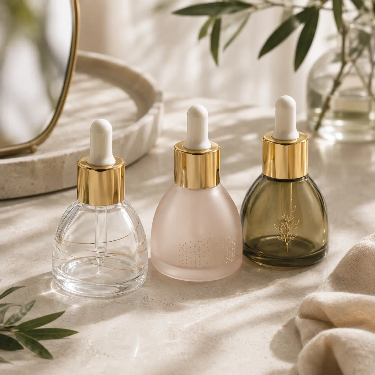 30ml serum dropper bottle dimensions showing its overall size and nominal capacity