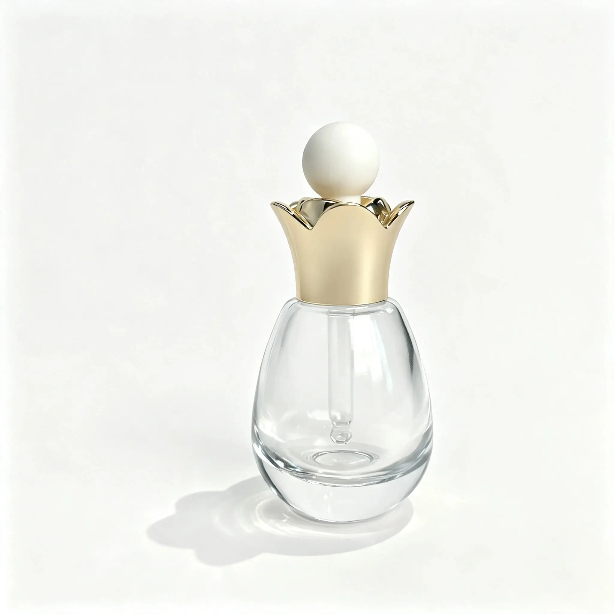 Front view of the complete 30ml serum dropper bottle with fitted dropper closure