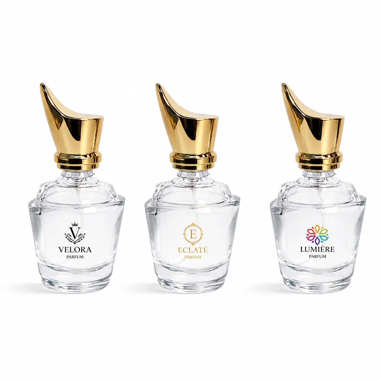 50ml Custom Teardrop Perfume Bottle Logo Customization 50ml custom teardrop glass perfume bottle showing a logo decoration reference on the curved bottle surface