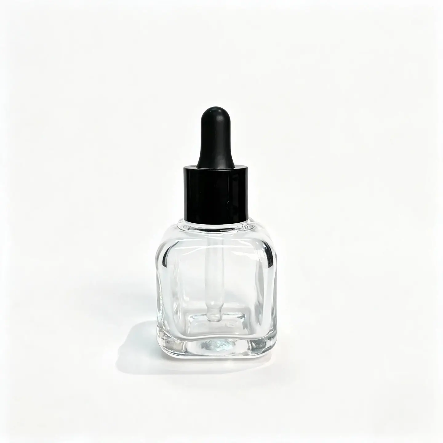 50ml Glass Serum Dropper Bottle Front View Front view of the complete 50ml glass serum dropper bottle with dropper closure.