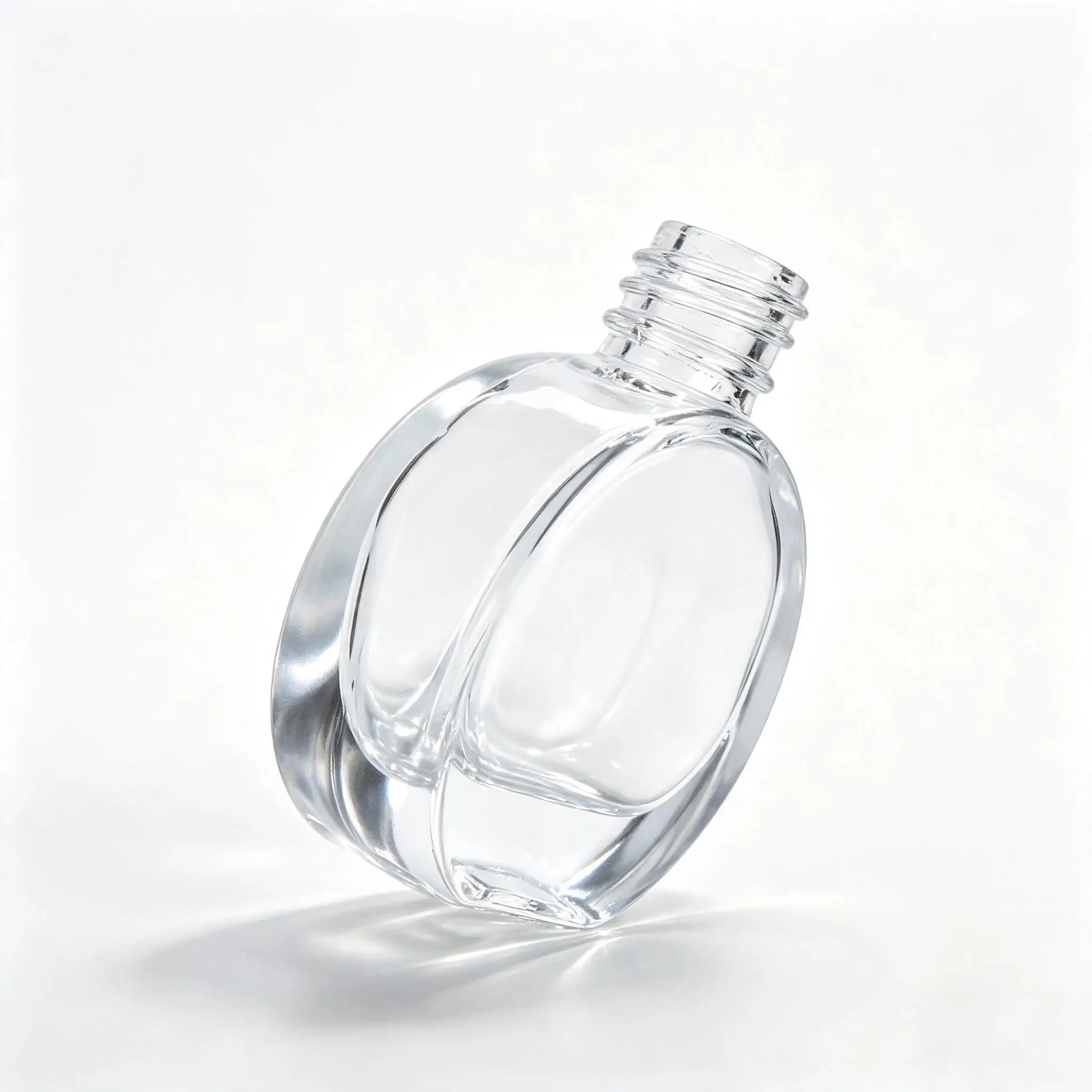 50ml Glass Serum Dropper Bottle Thickness View 50ml glass serum dropper bottle viewed from its narrow side to show the 22 mm bottle thickness