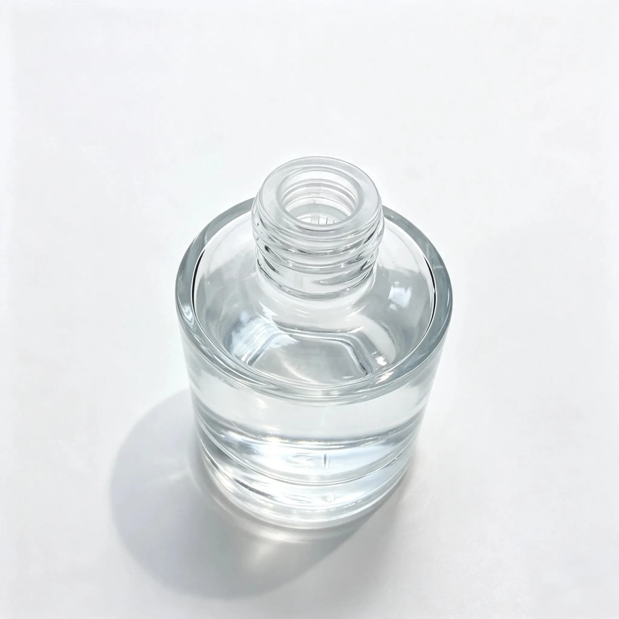 50ml-Glass-Serum-Dropper-Bottle-Without-Cap Front view of the bare 50ml glass serum bottle without the cap or dropper assembly