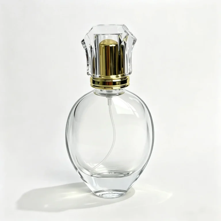 50ml Crystal Style Perfume Bottle Wholesale with Oval Heavy Base Glass