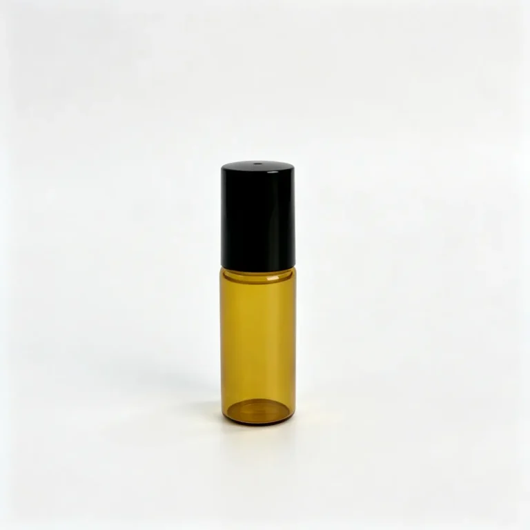 5ml Amber Roll On Bottle with Stainless Steel Roller Wholesale