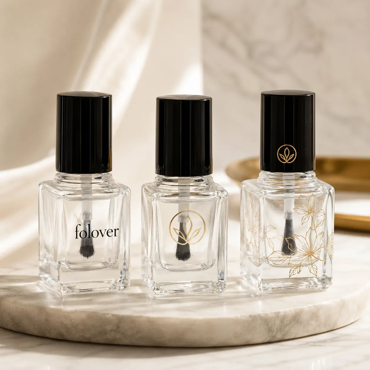 5ml Nail Polish Bottle Printing Color Reference 5ml glass nail polish bottles showing printing colors and decorative customization references