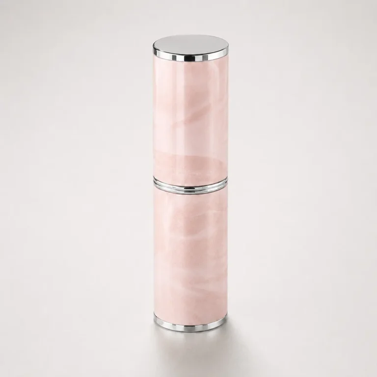 8ml Refillable Perfume Container Wholesale with Marble Pattern and Silver Trim
