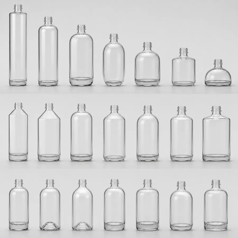 use shoulder geometry for cosmetic packaging shape and proportion