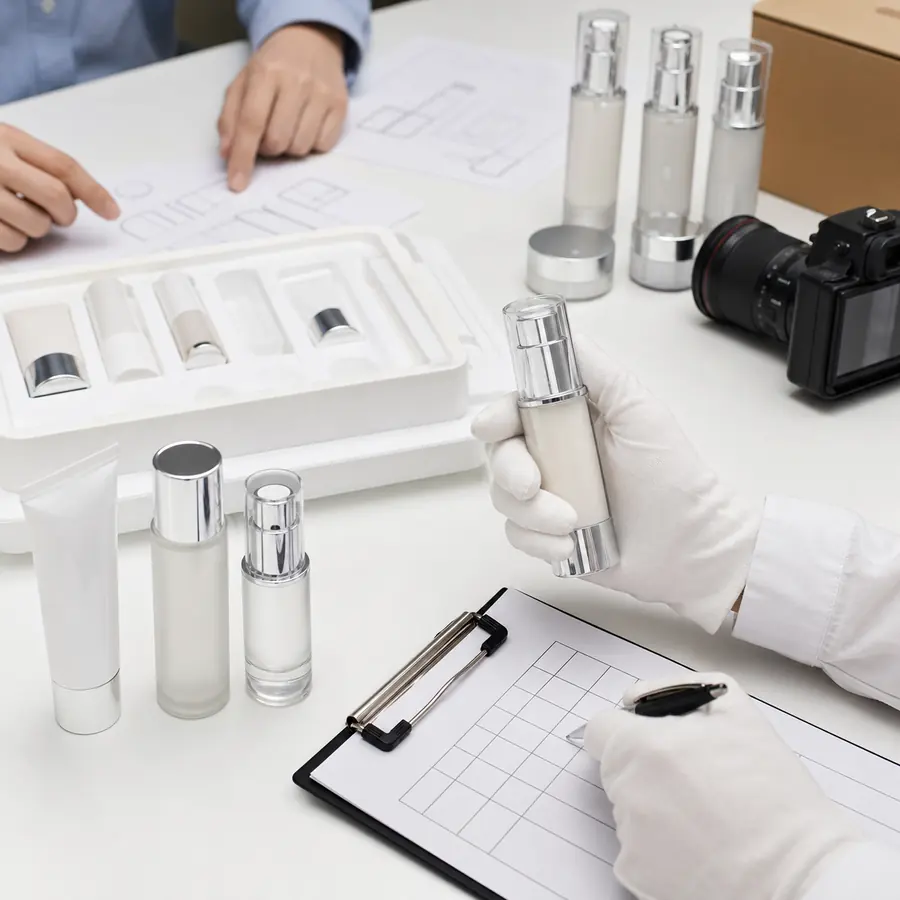 Cosmetic packaging samples documented during compatibility review