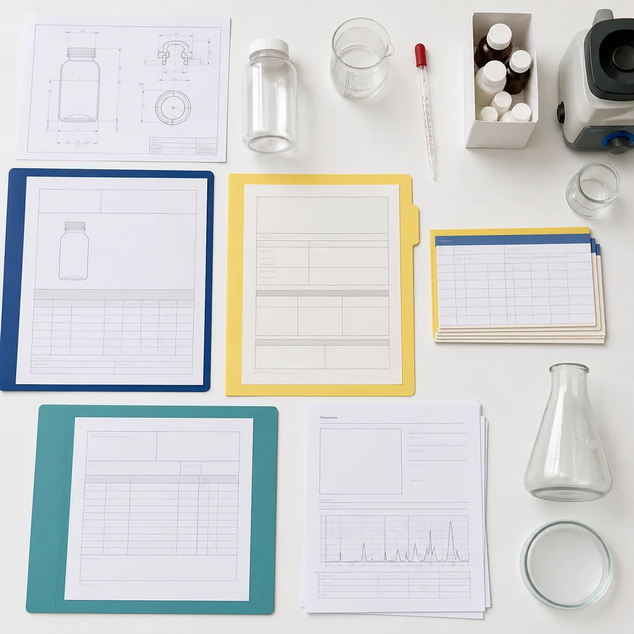 Different packaging documents organized by the questions they answer