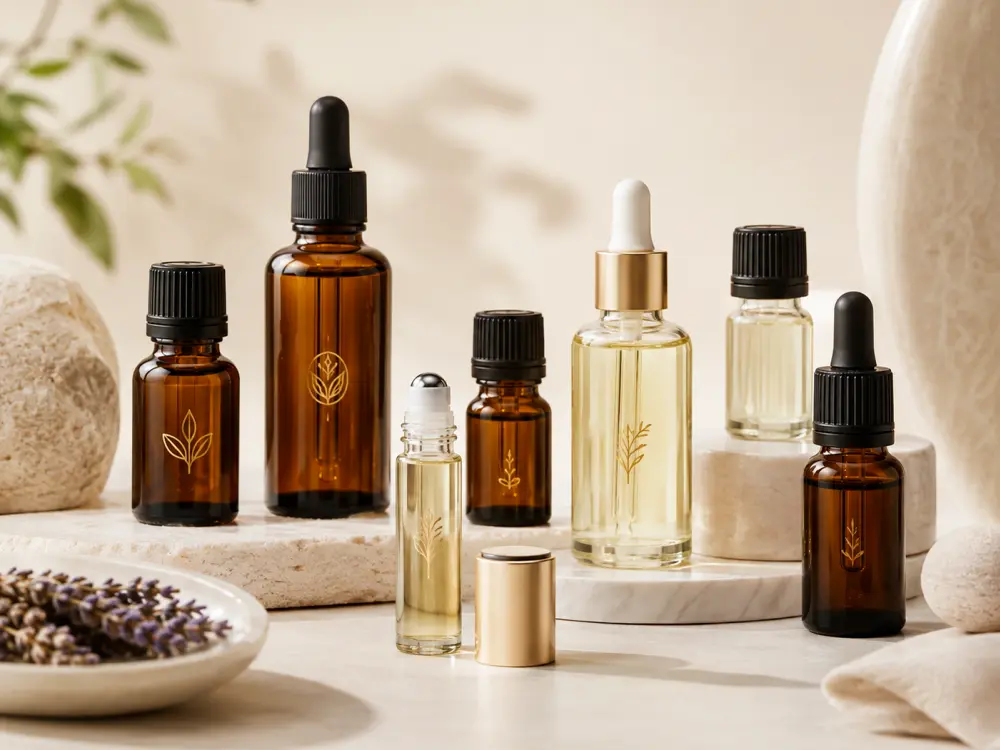 Refillable perfume glass bottles with replaceable inner containers and premium caps