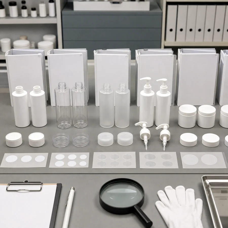 Examen de la maîtrise des changements et de la traçabilité des composants d'emballage cosmétique