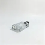 30ml flat rectangular perfume bottle lying on its side with the bottom of the bottle visible, showing the base profile and body proportions.