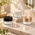 Additional dimension reference for the 3g clear glass cosmetic sample jar, showing its compact packaging measurements and stated capacity.