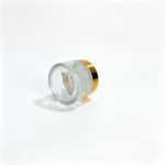 Bottom view of the 50g clear cosmetic cream jar showing the underside and base of the transparent container
