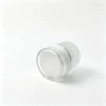 Side view of the 50g frosted cream jar showing its translucent body, white screw lid, and 63 mm overall height