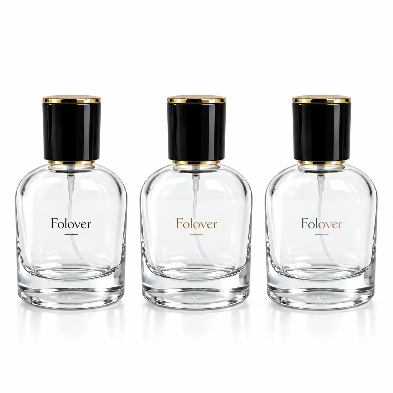 50ml Sticlă de parfum ovală - Referință pentru imprimare logo personalizat Referință pentru imprimare logo personalizat pentru sticla de parfum ovală 50ml, arătând concepte de branding de parfum pe corpul curbat al sticlei.