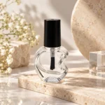 5ml apple-shaped glass nail polish bottle displayed in a cosmetic packaging scene