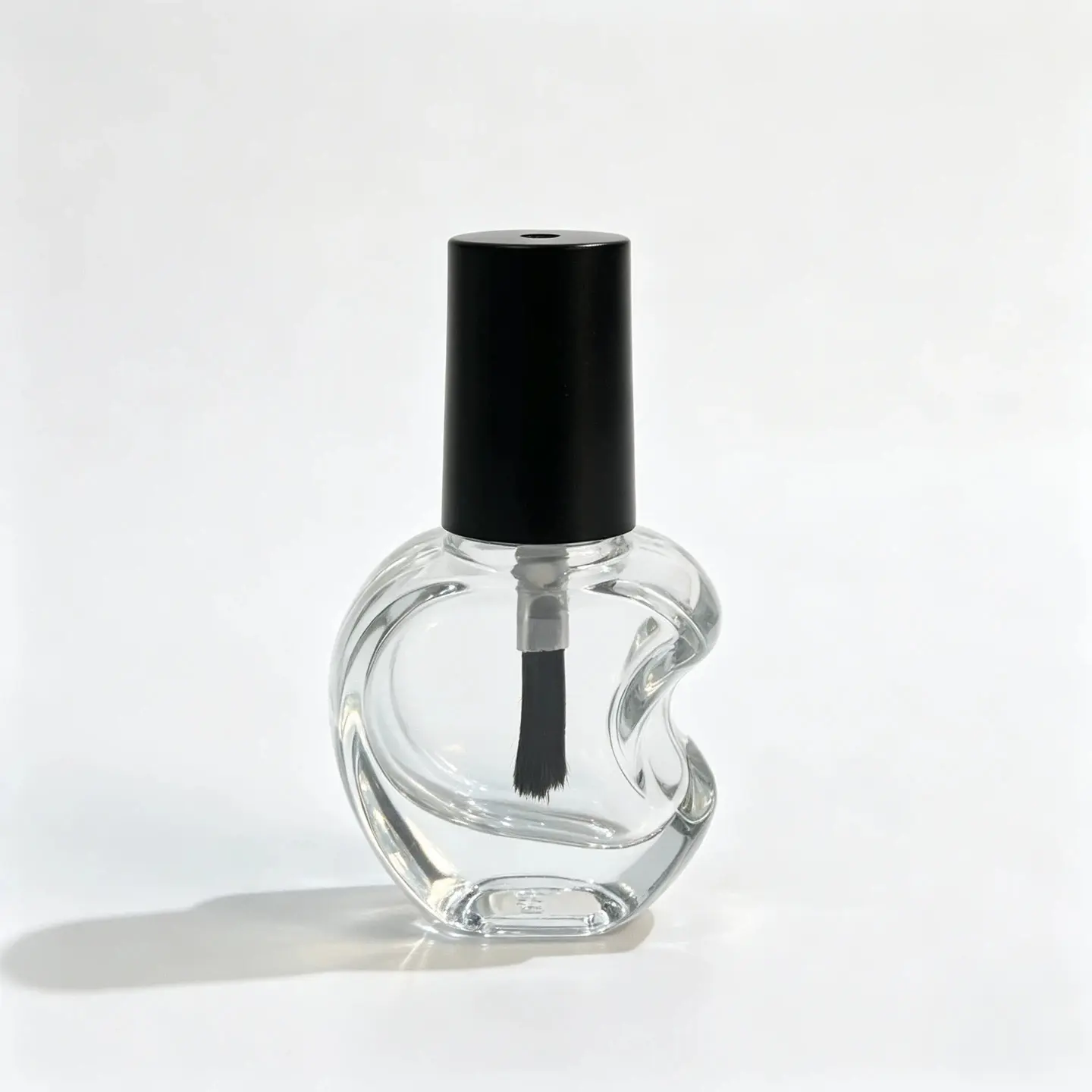 5ml زجاجة طلاء أظافر زجاجية على شكل تفاحة مقضومة – منظر أمامي 5ml منظر أمامي لزجاجة طلاء أظافر زجاجية بشكل تفاحة مقضومة