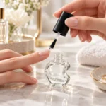 5ml bitten apple nail polish bottle shown in a nail polish application setting
