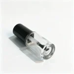 side view showing the straight cylindrical profile of the 5ml glass nail polish bottle