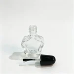 5ml flower Glass nail polish bottle shown with matching nail polish brush