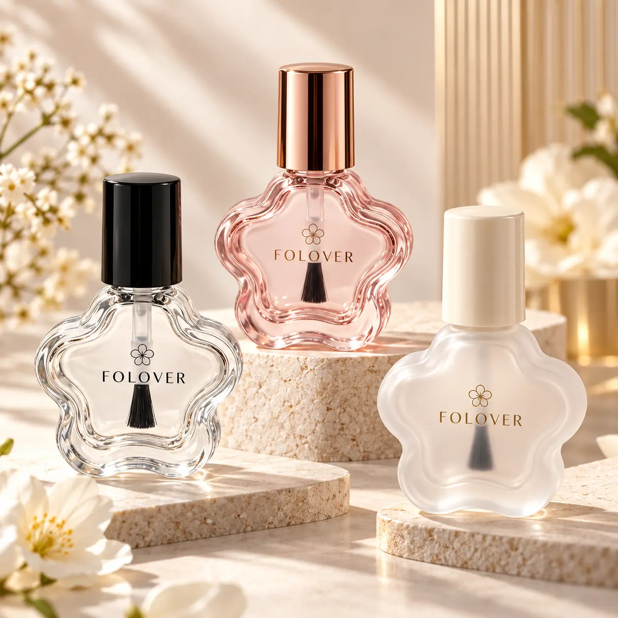 5ml Chai sơn móng tay thủy tinh hình hoa – In ấn và màu sắc tùy chỉnh mẫu tham chiếu in ấn và màu sắc tùy chỉnh cho 5ml chai sơn móng tay thủy tinh hình hoa