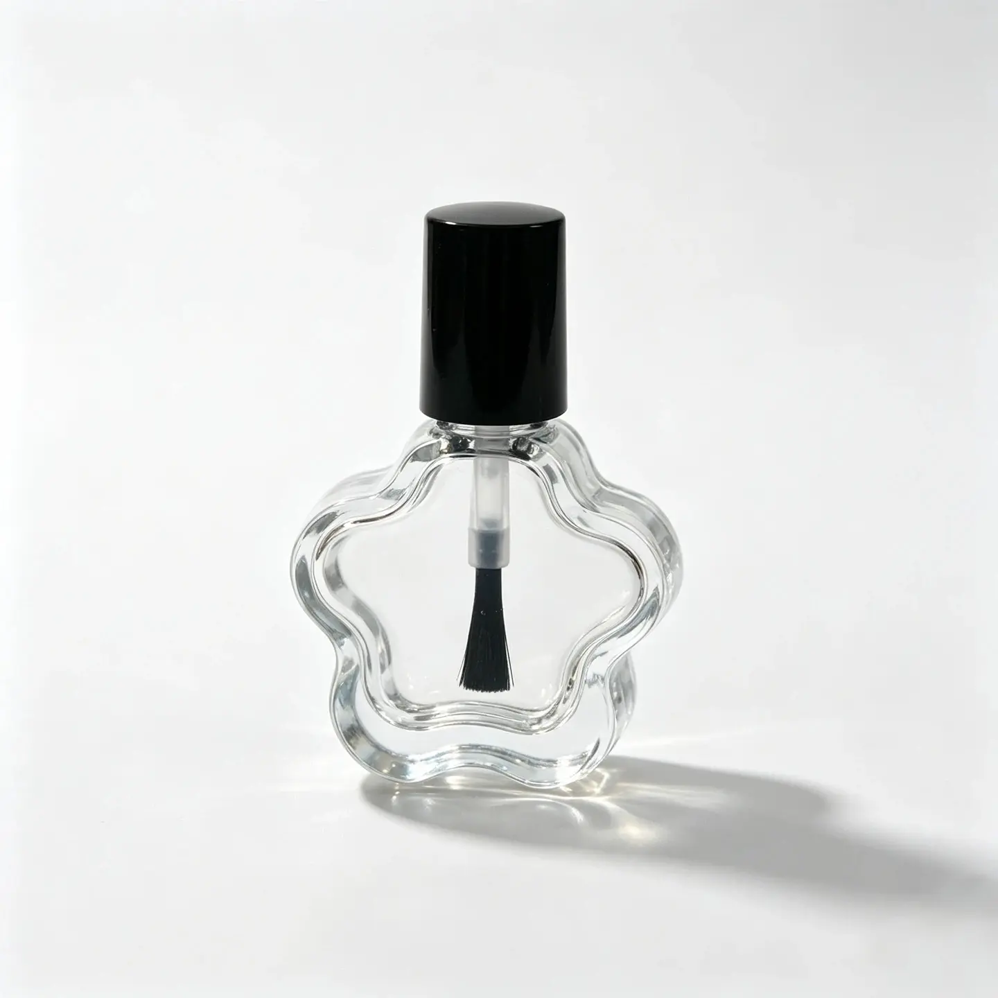 5ml Chai sơn móng tay thủy tinh hình hoa – Góc nhìn phía trước 5ml chai sơn móng tay thủy tinh hình hoa nhìn chính diện