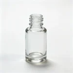 Detail des Schraubhalses des 5ml runden Glas-Nagellackfläschchens