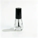 5ml konisch zulaufende Nagellackflasche aus Glas mit schwarzer Kappe und Pinsel